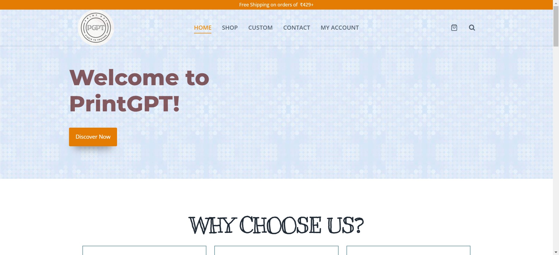 PrintGPT website screenshot